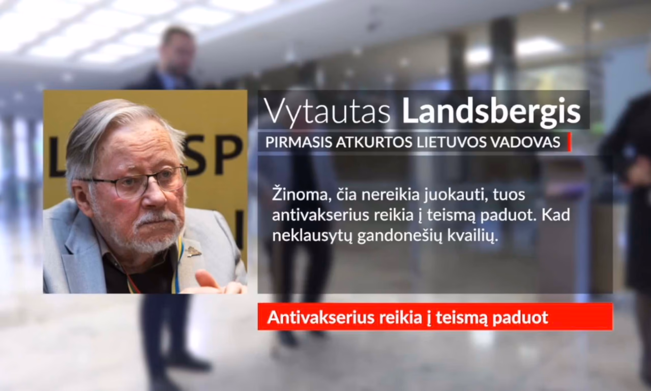 Koronaviruso pakirstas prezidentas V. Landsbergis: antivakserius reikia į teismą paduot