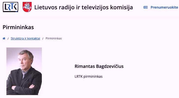 Biudžetinė įstaiga LRTK darbo metu nedirba