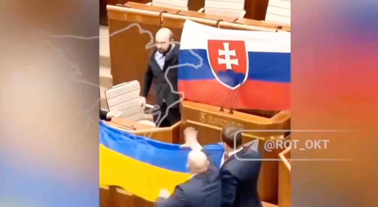 Pažabota provokacija Slovakijos parlamente