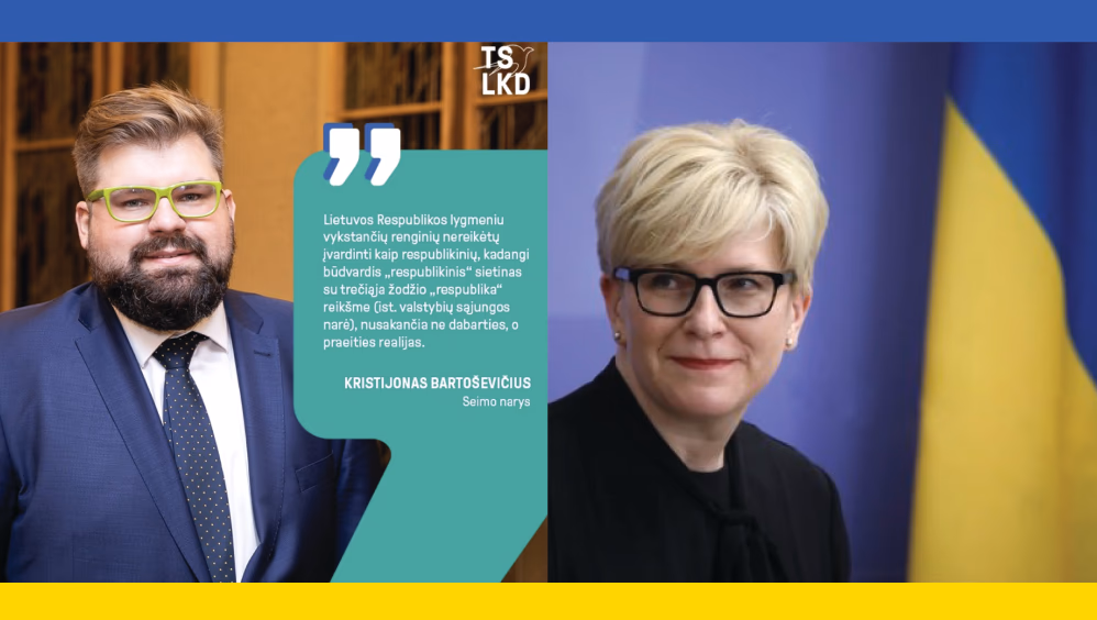 Su pedofilija bandomas susieti buvęs Žmonių partijos atstovas, Landsbergių bendruomenės narys Seime Kristijonas Bartoševičius (kairėje) ir premjerė Ingrida Šimonytė.