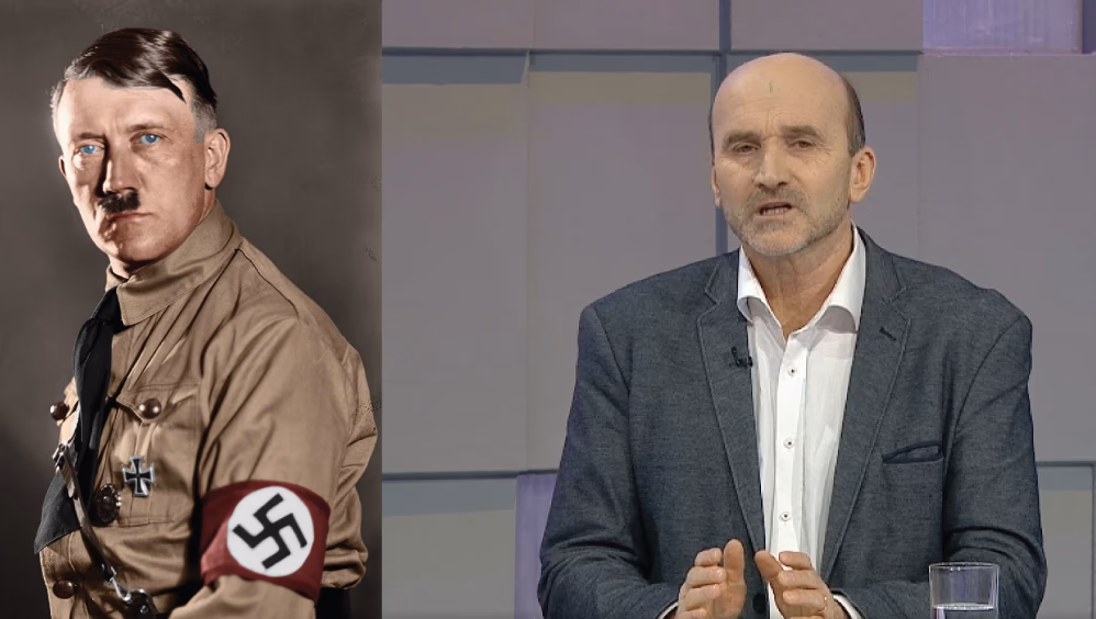 **Adolfas Hitleris (kairėje) ir Lietuvos tėvų lyderia Darius Trečiakauskas.**