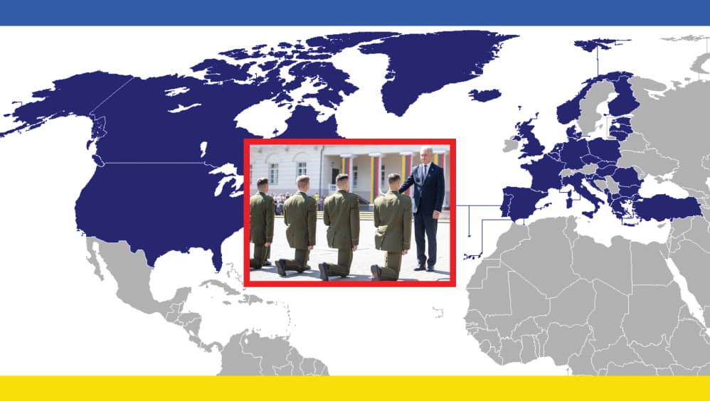 Nausėda 59 kariūnus informavo, kad jie privalės ginti kiekvieną NATO teritorijos centimetrą