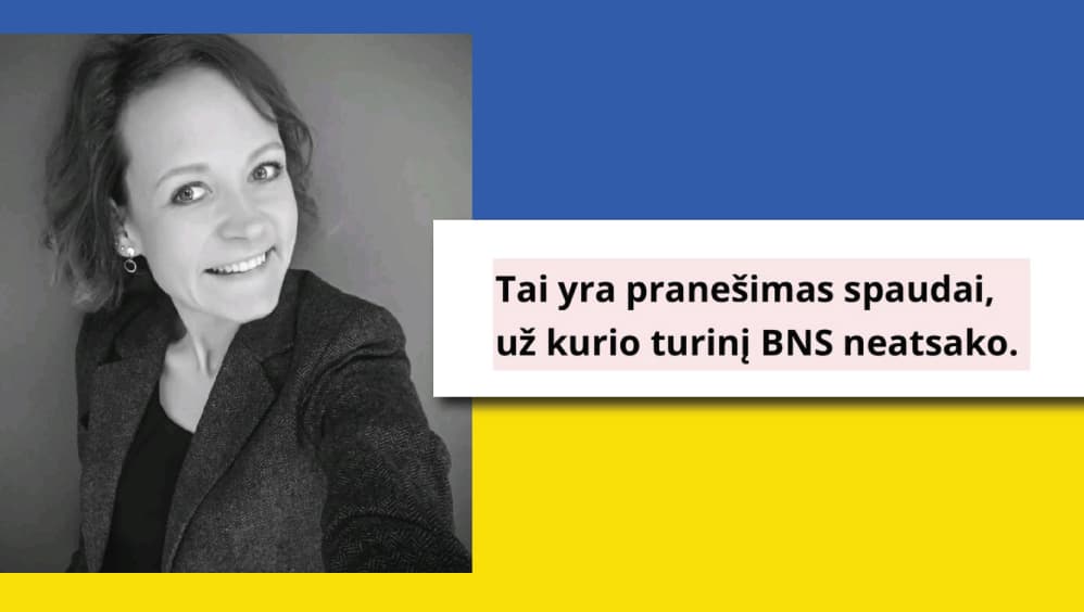 E. Vaitkaus vadovaujamos įstaigos „Gana yra gana“ raštas komercinei firmai BNS