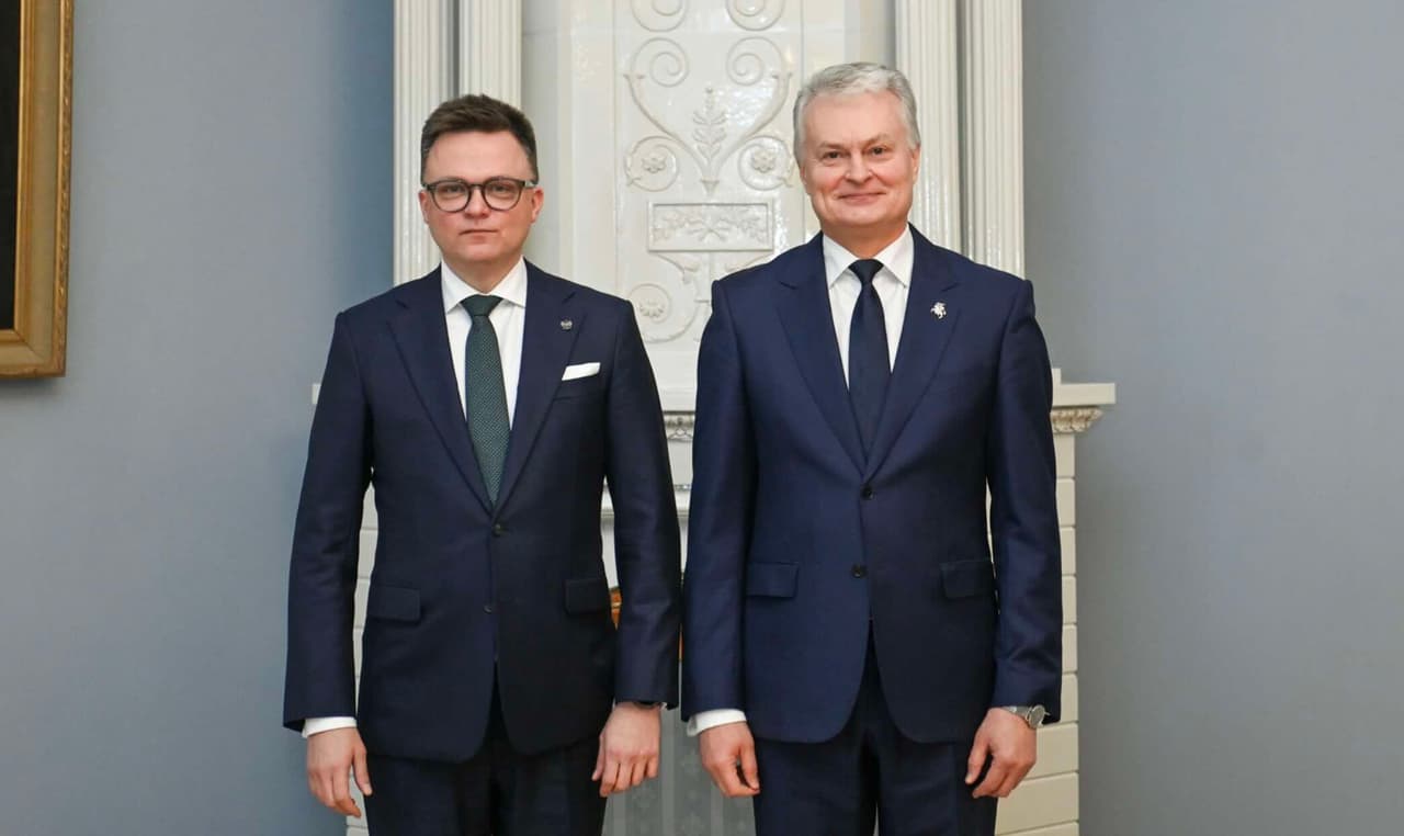 Nausėda susitiko su Marszałek Sejmu Rzeczypospolitej Polskiej Szymon‘u Hołownia
