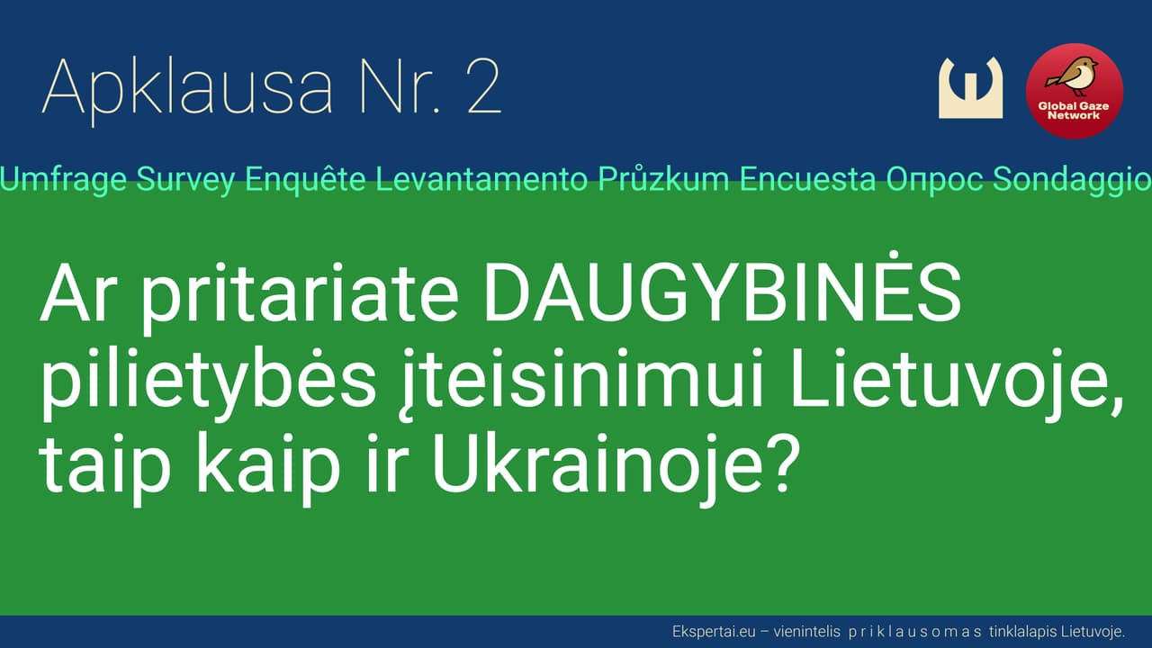 Atrodo, kad Lietuvos žmonės kol kas nenori daugybinės pilietybės