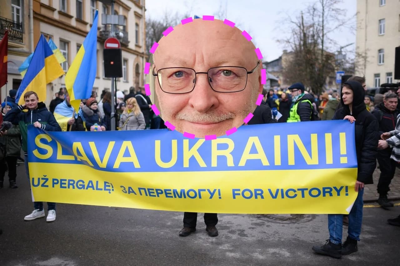 R. Valatka (galvutė pažymėta violetiniu punktyru). Nuotr. Facebook.com