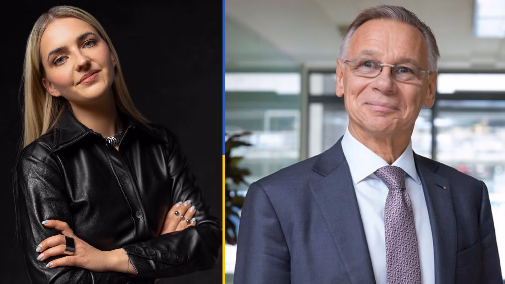**„VIA Lietuva“ Komunikacijos skyriaus vadovė Jolita Orentaitė (kairėje) ir legendinis AB „Kelių priežiūra“ valdybos pirmininkas Vygantas Sliesoraitis.**