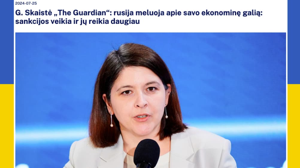 Skaistė su dar septyniais informavo žmoniją apie Rusijos melą