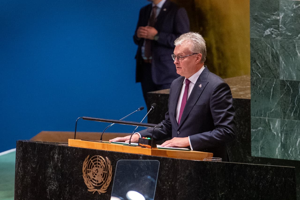 Istorinis Nausėdos vizitas New York'e: Ukrainos teritorijų atkovojimas – strateginis tikslas