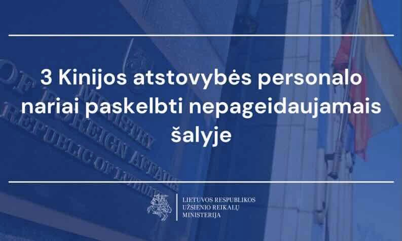 Lietuva išvijo tris kinus