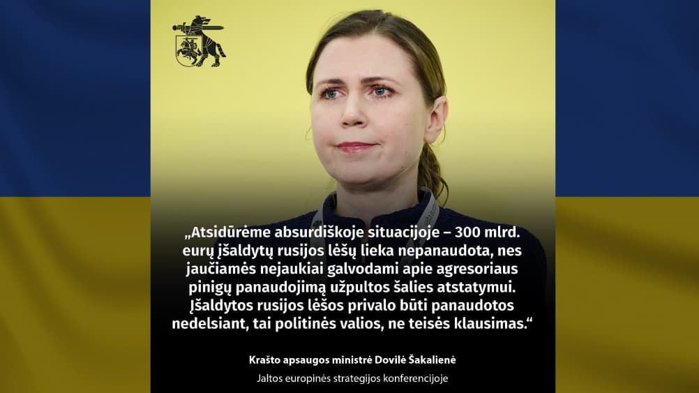 Šakalienė: Ukraina gina visą NATO ir suteikia mums laiko