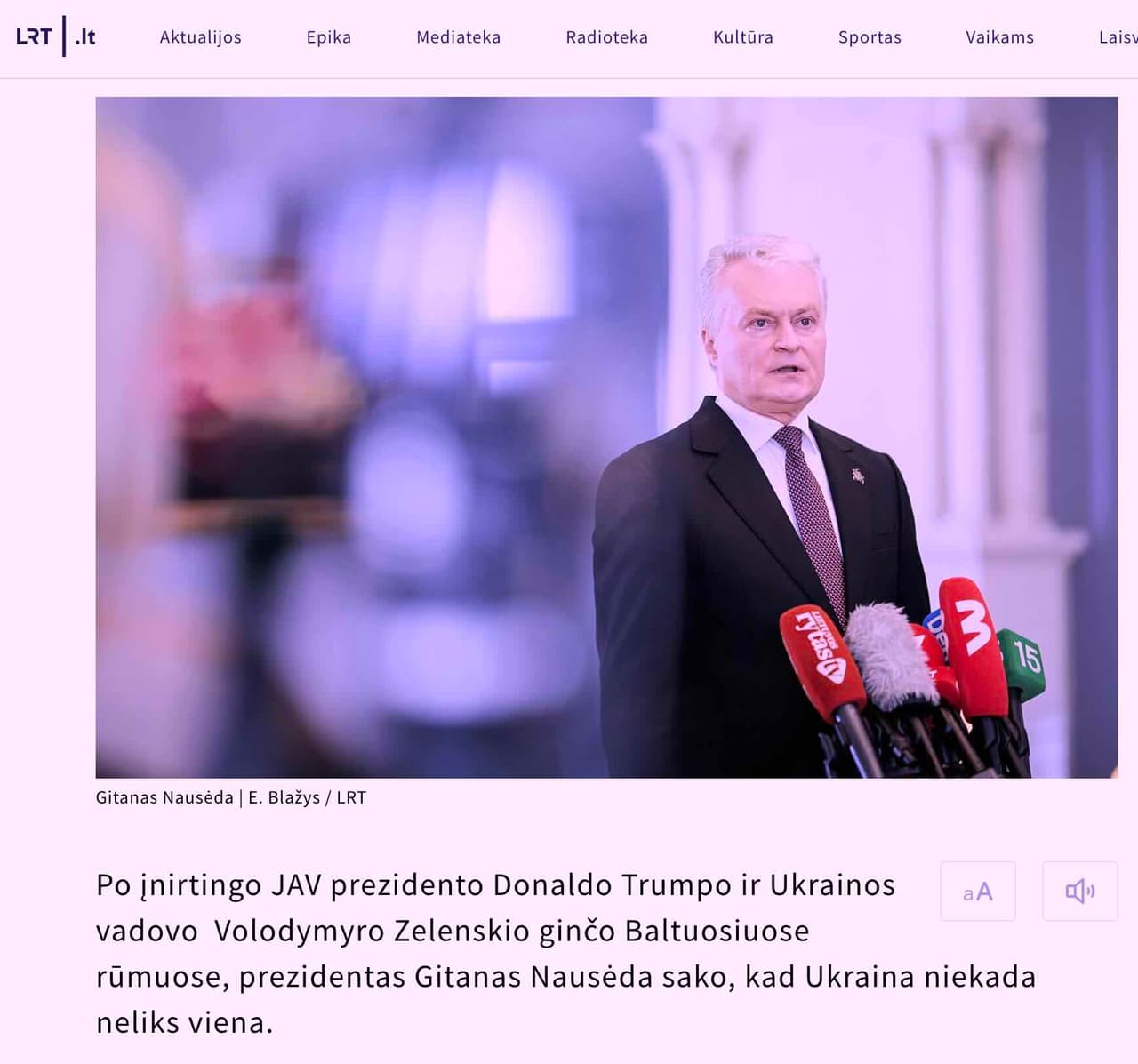 Nausėda davė tvirtą pažadą – Ukraina niekada nebus viena
