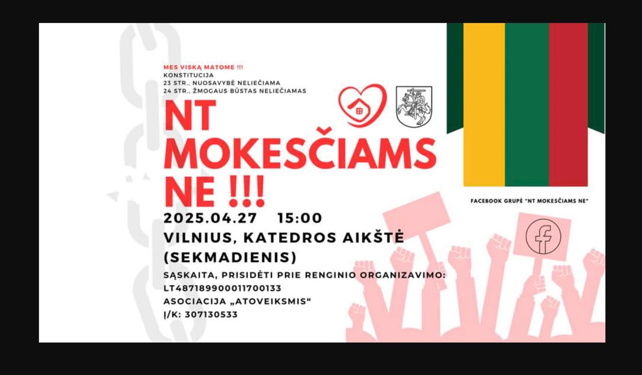 NT mokestis: balandžio 27-ąją turėtų pasimatyti – ar iš tikrųjų suvokiame, kur gyvename