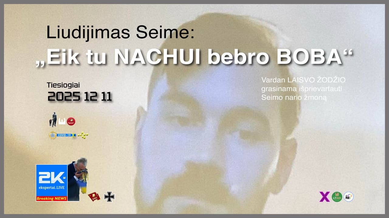 Vardan LAISVO ŽODŽIO grasinama išprievartauti Seimo nario žmoną