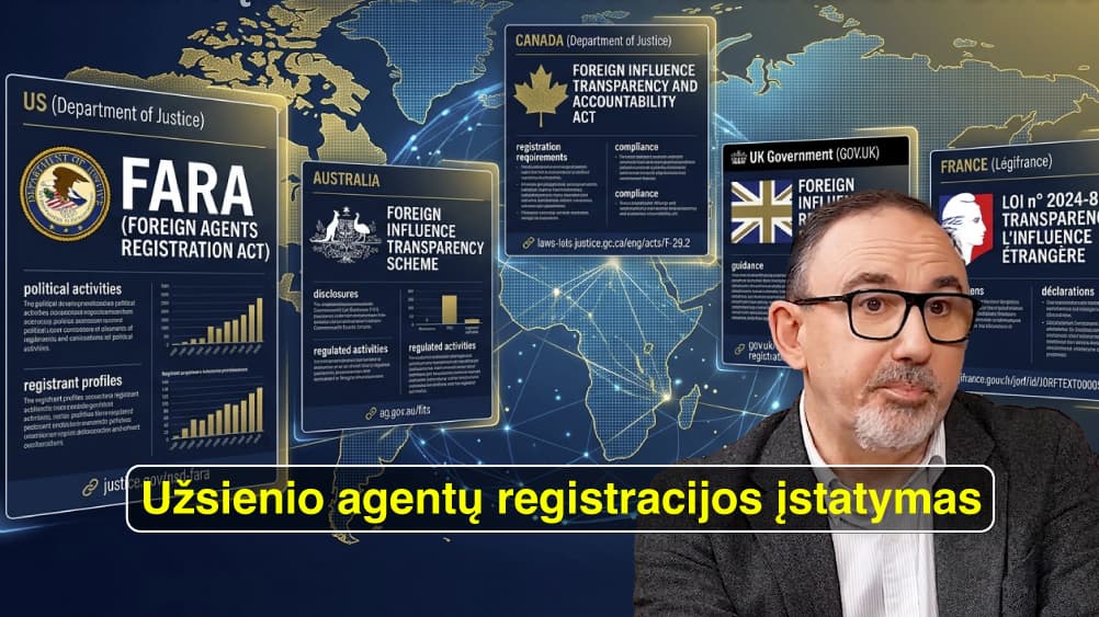 Kodėl Lietuvai gyvybiškai reikalingas Užsienio agentų registracijos įstatymas