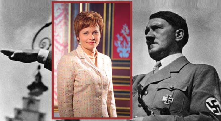 Kol yra tokių budrių politikių kaip Rasa Juknevičienė, fašizmas Lietuvoje neturi jokių šansų. Lino Žlubino fotomontažas
