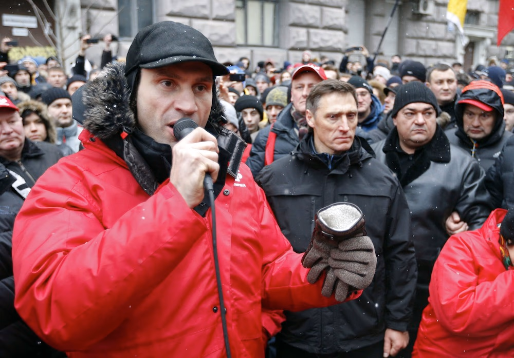 Vienas Ukrainos opozicijos lyderių Vitalijus Klyčko. EPA-Eltos nuotr.