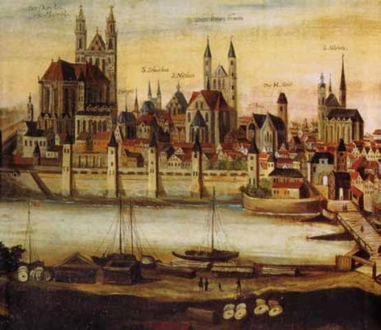 Magdeburgo miesto vaizdas iki 1631 metų. Pav. iš „denkstroeme.de“