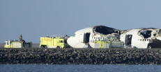 San Franciske nukrito keleivinis lėktuvas. EPA-ELTA nuotr.