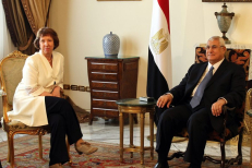 C. Ashton ir laikinasis Egipto prezidentas Adlis Mansuras