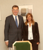 Premjeras susitiko su „Business Europe" prezidente Emma Marcegaglia. Dainiaus Labučio (ELTA) nuotr.