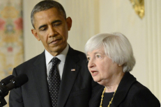 B. Obama JAV centrinio banko vadove oficialiai paskyrė J. Yellen. EPA-Eltos nuotr.