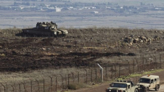 Izraelio tankas, pervažiavęs per Sirijos sieną, buvo sunaikintas
