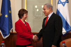 Catherine Ashton ir Izraelio ministras pirmininkas Benjamin Netanyahu