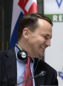 Lenkijos užsienio reikalų ministras Radoslavas Sikorskis. EPA-Eltos nuotr.
