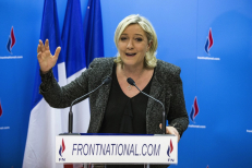 „Nacionalinio fronto“ lyderė Marine Le Pen. EPA-Eltos nuotr.