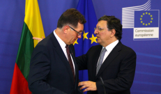 A. Butkevičius ir J. M. Barroso. EPA-ELTA nuotr.