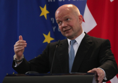 Didžiosios Britanijos užsienio reikalų sekretorius Williamas Hague'as. EPA-ELTA nuotr.