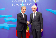 Iurie Leancă ir Hermanas Van Rompuy. Nuotr. consilium.europa.eu