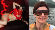 Pakistano porno žvaigždė (kairėje) ir delfi.lt redaktorė Monikas Garbačiauskaitė-Budrienė (dešinėje). Nuotr. twitter.com ir facebook.com