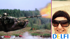 Kairėje – netoli Vilniaus invazijai į Lietuvą besiruošiantis Rusijos tankas, dešinėje – žmones pagal išvaizdą vertinanti ir mokslinius traktatus rašanti delfi.lt redaktorė M. Garbačiauskaitė-Budrienė. Nuotr. rpgwebgame.com ir facebook.com