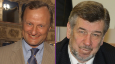 Kultūros vadybininkas, LNOBT vadovas Gintautas Kėvišas ir VTEK vadovas Romas Valentukevičius.